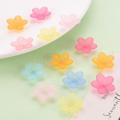 Frosted Acrylic Bead Caps X-MACR-S371-08A-1