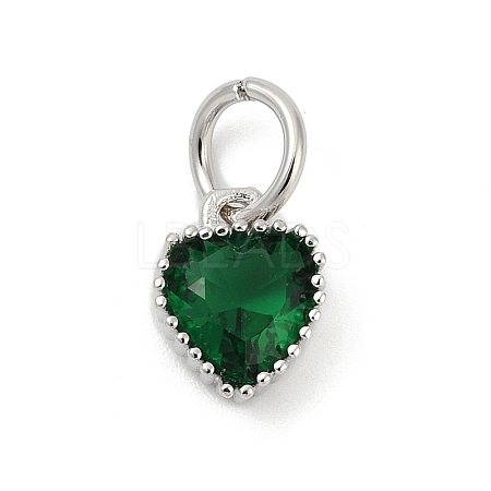 Brass Micro Pave Cubic Zirconia Pendants KK-H204-01P-06-1