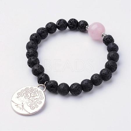 Alloy Charm Bracelets BJEW-JB02674-02-1