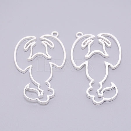Alloy Open Back Bezel Big Pendants LS-PALLOY-WH0081-45-1