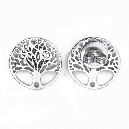 Stainless Steel Stud Earrings EJEW-JE03281-1