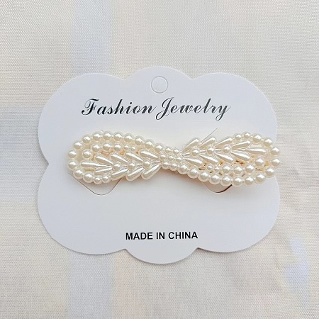 Imitation Pearl Alligator Hair Clips PW-WGA4327-05-1