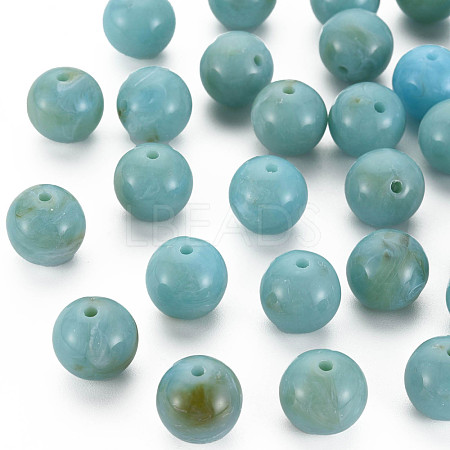 Round Imitation Gemstone Acrylic Beads OACR-R029-12mm-06-1