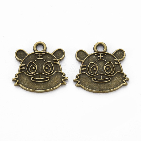 Tibetan Style Alloy Pendant Enamel Settings TIBEP-N010-018AB-RS-1