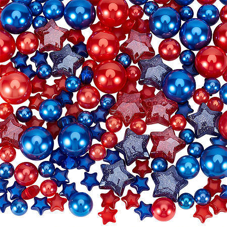 86Pcs 3 Styles Plastic Imitation Pearl Beads OACR-SP0001-75-1