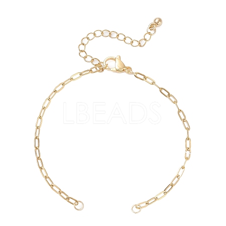 2.5MM 304 Stainless Steel Paperclip Chain Bracelet Making AJEW-JB01403-1