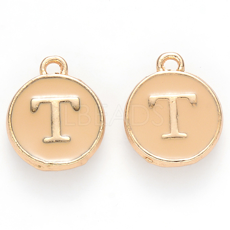 Golden Plated Alloy Enamel Charms ENAM-S118-06T-1