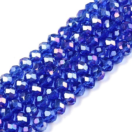 Electroplate Glass Beads Strands EGLA-A044-T4mm-B31-1