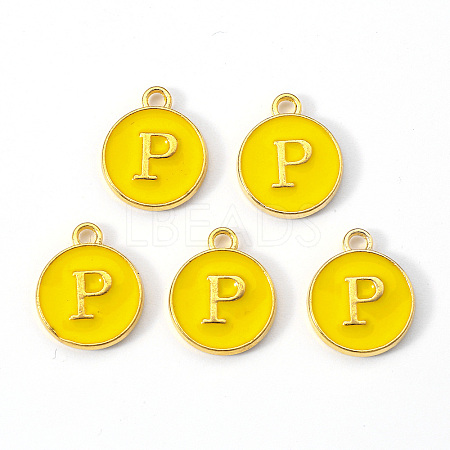 Golden Plated Alloy Enamel Charms LS-ENAM-S118-09P-1