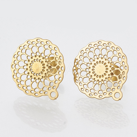 304 Stainless Steel Stud Earring Findings X-STAS-S079-32A-1