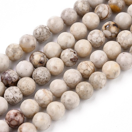 Natural Maifanite/Maifan Stone Beads Strands G-F353-6mm-1