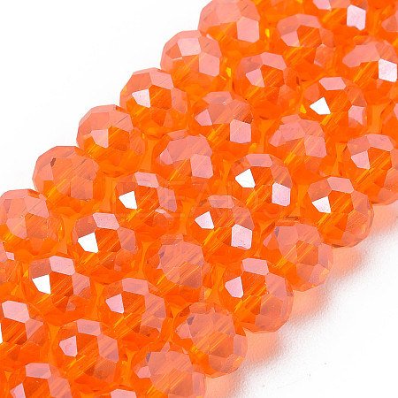 Electroplate Glass Beads Strands EGLA-A034-T1mm-A07-1