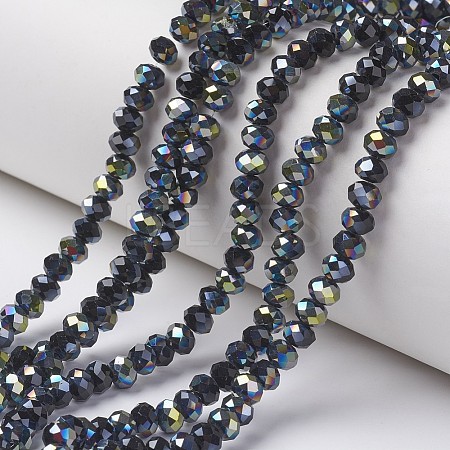 Electroplate Opaque Glass Beads Strands LS-EGLA-A034-P4mm-S02-1