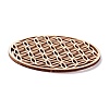 Basswood Carved Round Cup Mats DJEW-M006-05-3