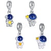 16Pcs 4 Styles Spray Printed Alloy European Dangle Charms FIND-CJ0005-53-9
