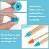 54Pcs 9 Styles Cone Synthetic Rubber Knitting Needle Point Protectors FIND-BC0005-61-4