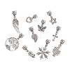 50Pcs 10 Styles Tibetan Style Alloy European Dangle Charms PALLOY-CJ0002-74-7