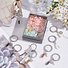 Double Terminated Point Gemstone Pendant Keychain with Tibetan Style Alloy Charm KEYC-AB00018-4