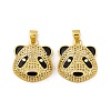 Brass Micro Pave Cubic Zirconia Pendants KK-E108-14G-1