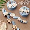 20Pcs 5 Styles Hollow Wooden Pendants WOOD-CA0001-54-4
