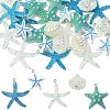 30Pcs 5 Styles Opaque Resin Pendants RESI-CJ0004-91-1