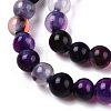 Natural Striped Agate/Banded Agate Bead Strands G-T046-4mm-B01-3