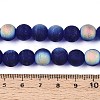 Frosted Transparent Glass Beads Strands GLAA-T032-T10mm-MBB15-4