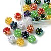 30Pcs 6 Colors Resin Rhinestone Beads RESI-FS0001-64-3