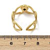 316 Stainless Steel with Natural Mixed Gemstone Cuff Rings RJEW-Z098-01G-01-5