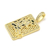 Brass Micro Pave Cubic Zirconia Pendants KK-K354-16G-G-2