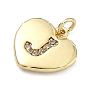 Brass Micro Pave Clear Cubic Zirconia Pendants KK-D229-01G-10-2
