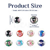 40Pcs 8 Colors Handmade Gold Sand Lampwork Beads Strands LAMP-YS0001-01-4