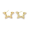 Rack Plating Brass Studs Earrings EJEW-R162-34G-1