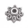 Flower Tibetan Silver Bead Caps X-A475-1