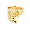 Brass Cup Peg Open Cuff Ring Settings KK-G518-03G-2