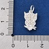 925 Sterling Silver Owl Charms STER-G045-14S-3