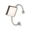 304 Stainless Steel Cuff Rings Components SA-CBA8B85-10C-P-1