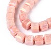 Anti-Tarnish Electroplate Glass Beads Strands GLAA-T025-8mm-10I-3
