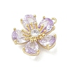 Brass Micro Pave Cubic Zirconia Pendants KK-S514-02D-G-2