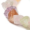 Raw Rough Natural Amethyst & Rose Quartz & Quartz Crystal & Citrine Beads Strands G-P528-A18-01-3