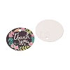 100Pcs Paper Flower Printed Gift Tags CDIS-H007-01-2