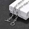 Non-Tarnish Unisex 304 Stainless Steel Figaro Chain Necklaces X-NJEW-H215-03P-3