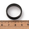 201 Stainless Steel Grooved Finger Ring Settings STAS-TAC0001-10D-B-4