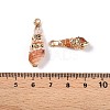 Natural Sea Shell Pendants SSHEL-N038-34-3