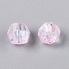 Transparent Spray Painted Glass Beads X1-EGLA-N018-4mm-11-3
