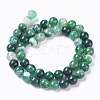 Natural Striped Agate/Banded Agate Beads Strands X-G-G582-6mm-58-2