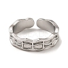 Non-Tarnish 304 Stainless Steel Open Cuff Rings RJEW-Z018-01P-2