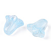 Spray Painted Transparent Glass Beads GLAA-D006-20G-2