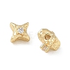 Brass Micro Pave Clear Cubic Zirconia Beads CU-CBAC675-01G-2