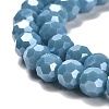 Electroplate Opaque Glass Beads Strands EGLA-A035-P6mm-A19-3